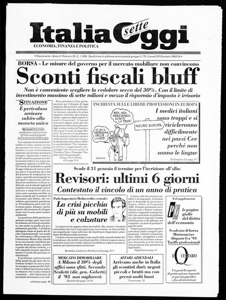 Italia oggi : quotidiano di economia finanza e politica